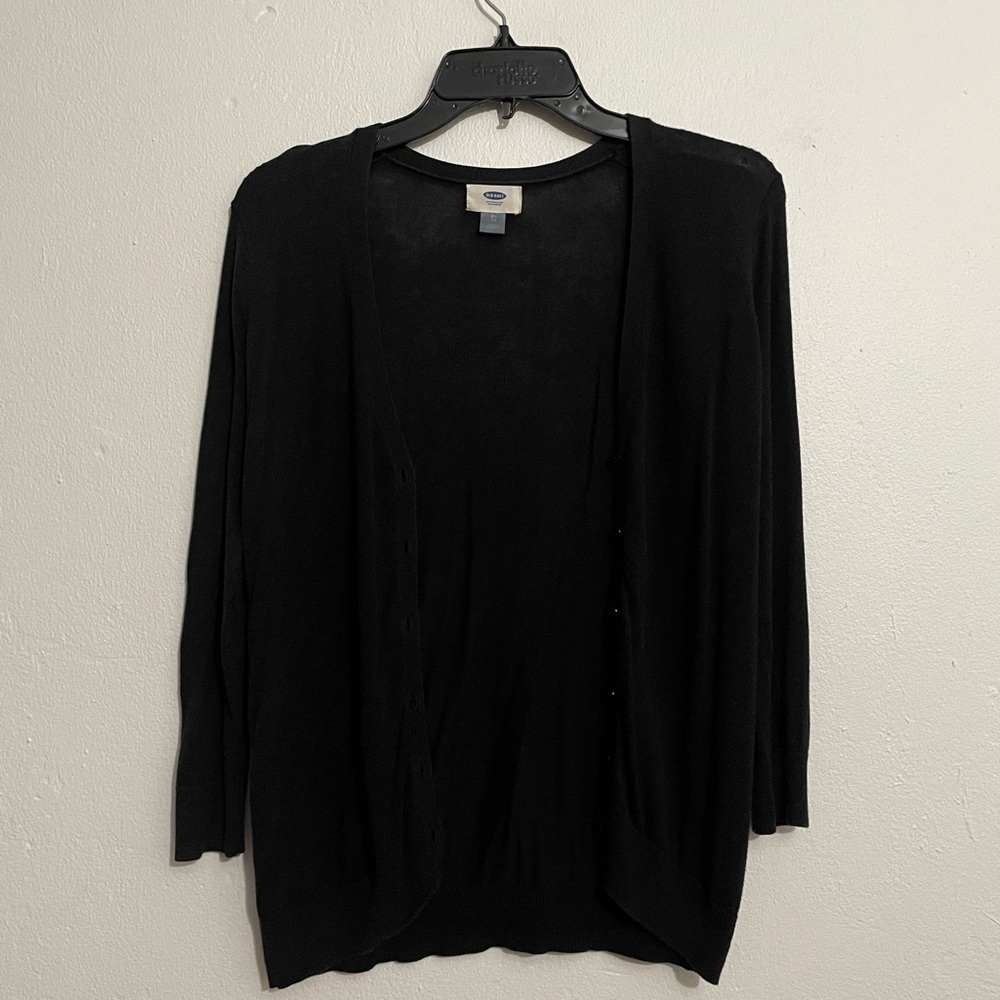 Old Navy black sweater cardigan with buttons